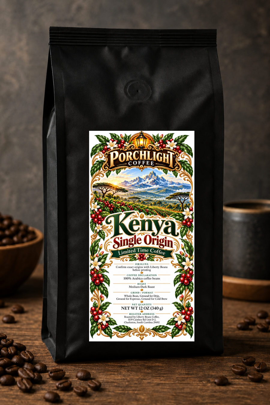 Kenya Single Origin — Limited Time private-label coffee bag