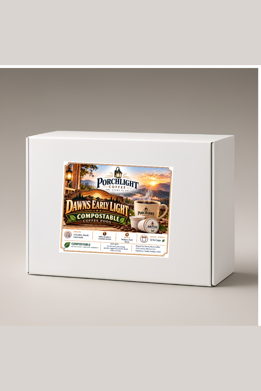 Dawns Early Light Compostable Coffee Pods private-label coffee pods