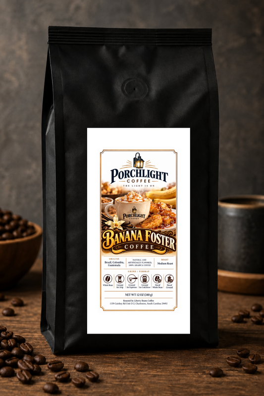 Liberty Beans Banana Foster private-label coffee bag