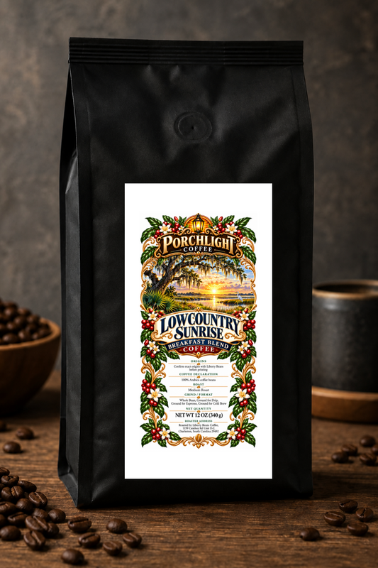 Lowcountry Sunrise Breakfast Blend private-label coffee bag